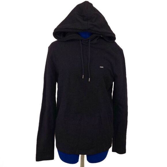 Michael Kors Mens Logo 100% Cotton Hoodie Sweatshirt Black Small - Picture 1 of 8